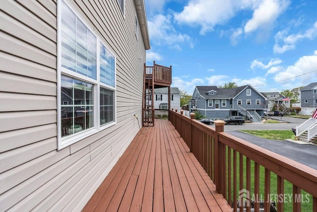 904 4th St, Union Beach, NJ 07735 - wooden terrace featuring a residential view