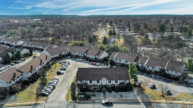 drone / aerial view featuring a residential view