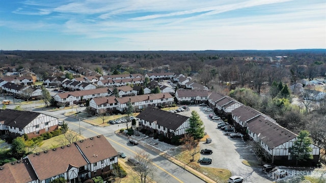 drone / aerial view with a residential view