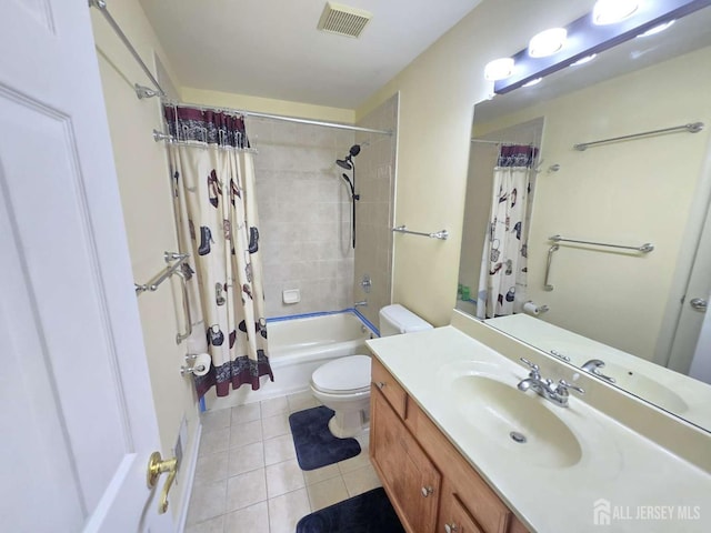 3 Great Beds Way S, Amboy, NJ 08879 - bathroom featuring tile patterned floors, shower / bath combination with curtain, vanity, and toilet