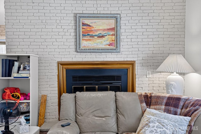 29 Whittney Ct, East Brunswick, NJ 08816 - detailed view of a fireplace and brick wall