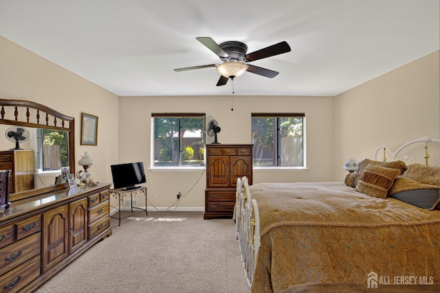 29 Whittney Ct, East Brunswick, NJ 08816 - bedroom featuring light colored carpet and ceiling fan