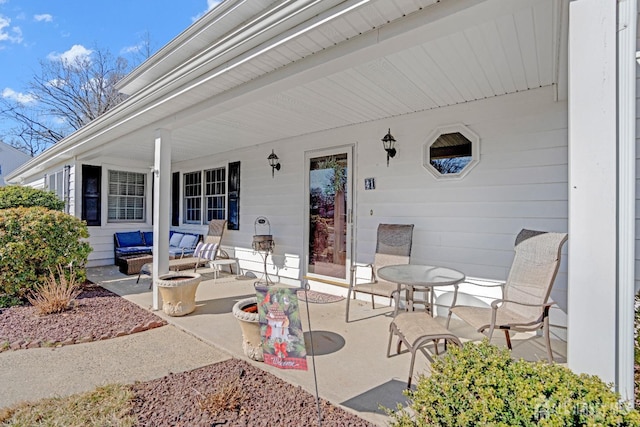 view of patio / terrace featuring an outdoor hangout area