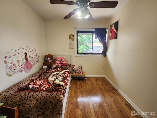 74 Probasco Rd, East Windsor, NJ 08520 - bedroom with wood finished floors and a ceiling fan