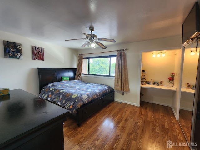 74 Probasco Rd, East Windsor, NJ 08520 - bedroom with wood finished floors and ceiling fan