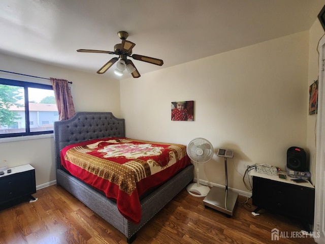 74 Probasco Rd, East Windsor, NJ 08520 - bedroom with wood finished floors and ceiling fan