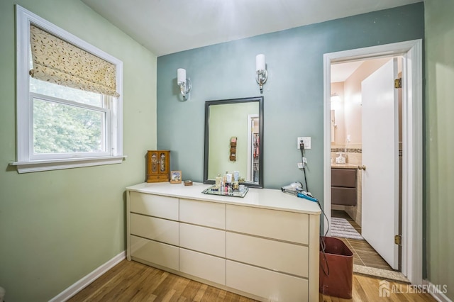 14 Greensview Dr, Scotch Plains, NJ 07076 - bathroom with vanity and wood finished floors