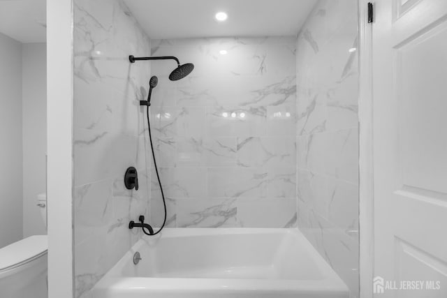 381-C Old Nassau Rd, Monroe, NJ 08831 - full bathroom with bathtub / shower combination and recessed lighting