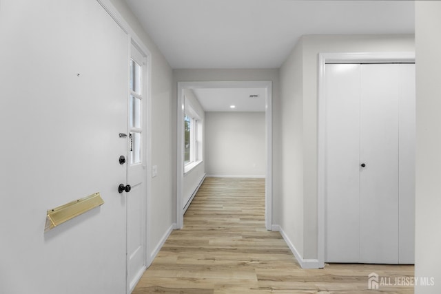 381-C Old Nassau Rd, Monroe, NJ 08831 - hallway with light wood-type flooring and baseboards
