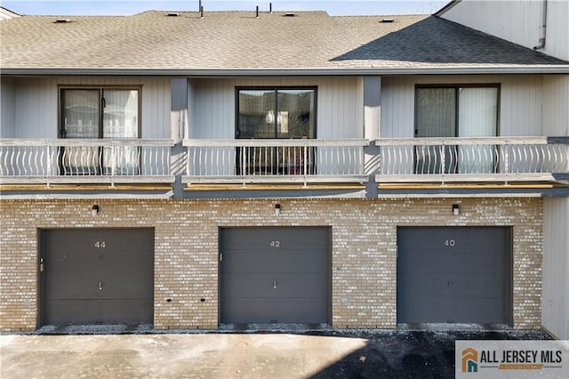 view of building exterior with a garage