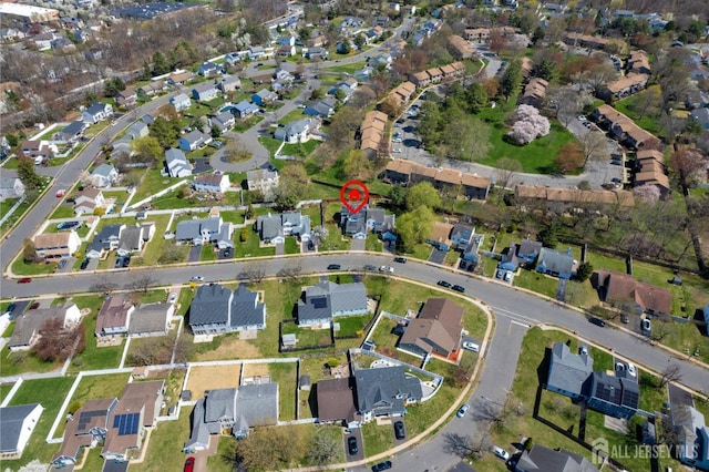 aerial view with a residential view