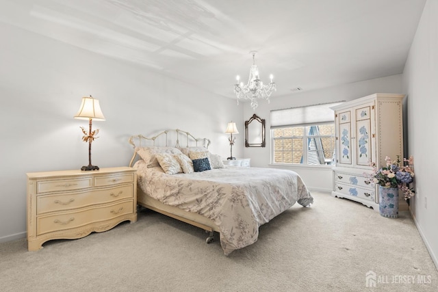 31 Mcgowan Ct, Old Bridge, NJ 08857 - bedroom with light carpet and a chandelier