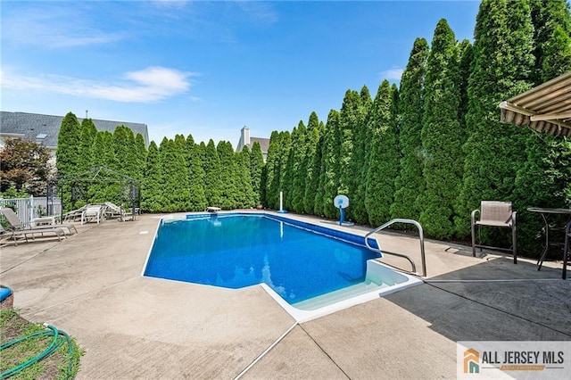 254 Wyoming Ave, Spotswood, NJ 08884 - view of swimming pool with a patio and a diving board