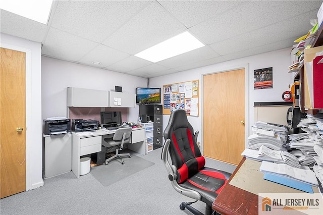 254 Wyoming Ave, Spotswood, NJ 08884 - office space featuring a paneled ceiling and carpet flooring