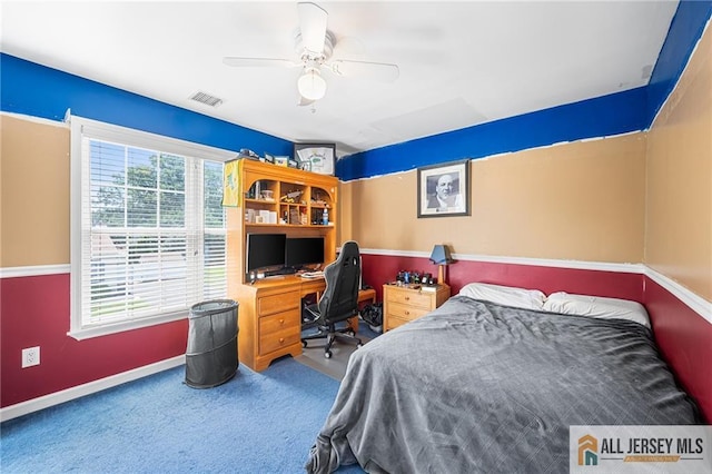 254 Wyoming Ave, Spotswood, NJ 08884 - bedroom featuring carpet and ceiling fan