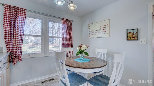 view of dining space