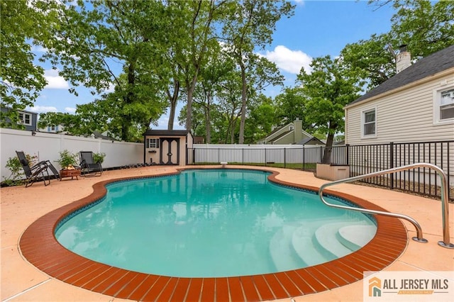 36 George Ave, Old Bridge, NJ 08857 - view of swimming pool with a fenced backyard and a patio