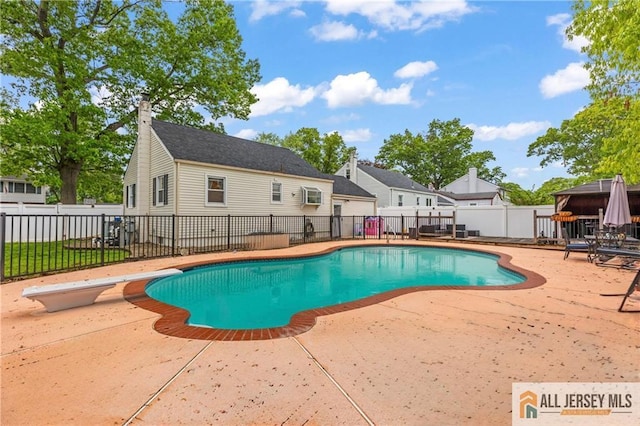 36 George Ave, Old Bridge, NJ 08857 - view of pool featuring a patio area and a diving board