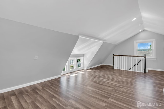 97 Battle Hill Ave, Springfield, NJ 07081 - bonus room featuring vaulted ceiling and wood finished floors