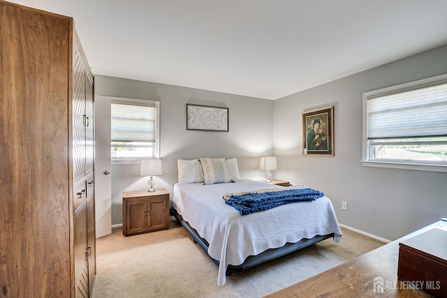 view of carpeted bedroom