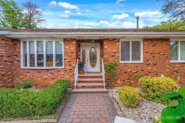 34 Brookside Ave, Old Bridge, NJ 08857 - doorway to property with brick siding