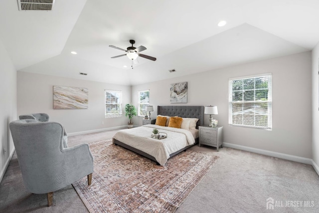 841 Harrell Ave, Woodbridge Proper, NJ 07095 - bedroom featuring multiple windows, recessed lighting, carpet, and a ceiling fan