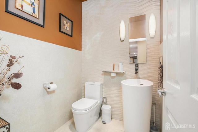 9 Bouvier Ln, South Brunswick, NJ 08816 - bathroom with toilet and tile patterned flooring