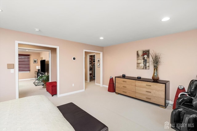 9 Bouvier Ln, South Brunswick, NJ 08816 - bedroom featuring light carpet, baseboards, and recessed lighting