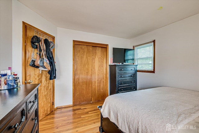 84 Kossuth St, Piscataway, NJ 08854 - bedroom featuring light wood finished floors and a closet
