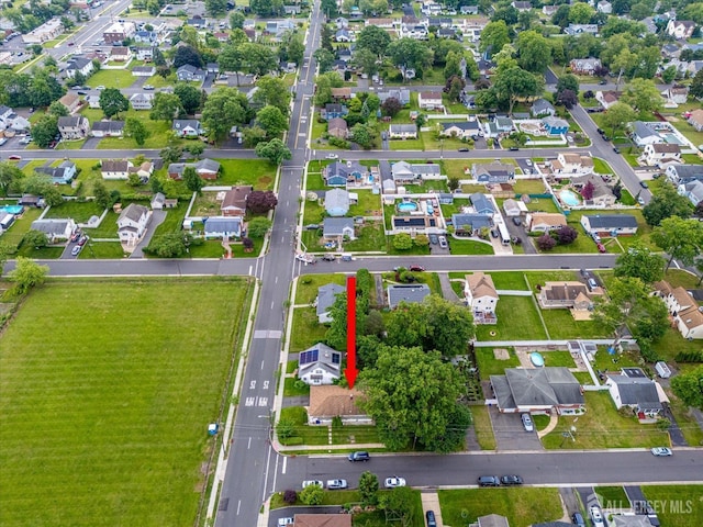 84 Kossuth St, Piscataway, NJ 08854 - aerial view of property and surrounding area with nearby suburban area and property parcel outlined