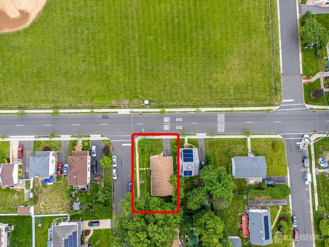 84 Kossuth St, Piscataway, NJ 08854 - aerial view of property and surrounding area with property boundaries highlighted