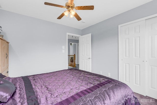 6 Garretson Dr, Franklin, NJ 08823 - carpeted bedroom featuring ceiling fan and a closet