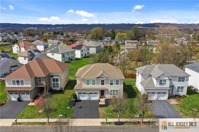 bird's eye view featuring a residential view