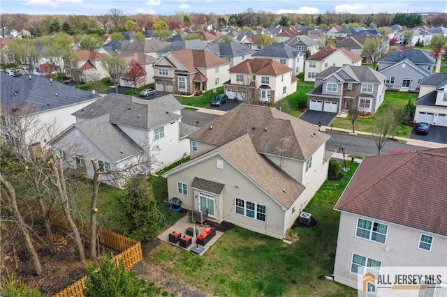 birds eye view of property featuring a residential view