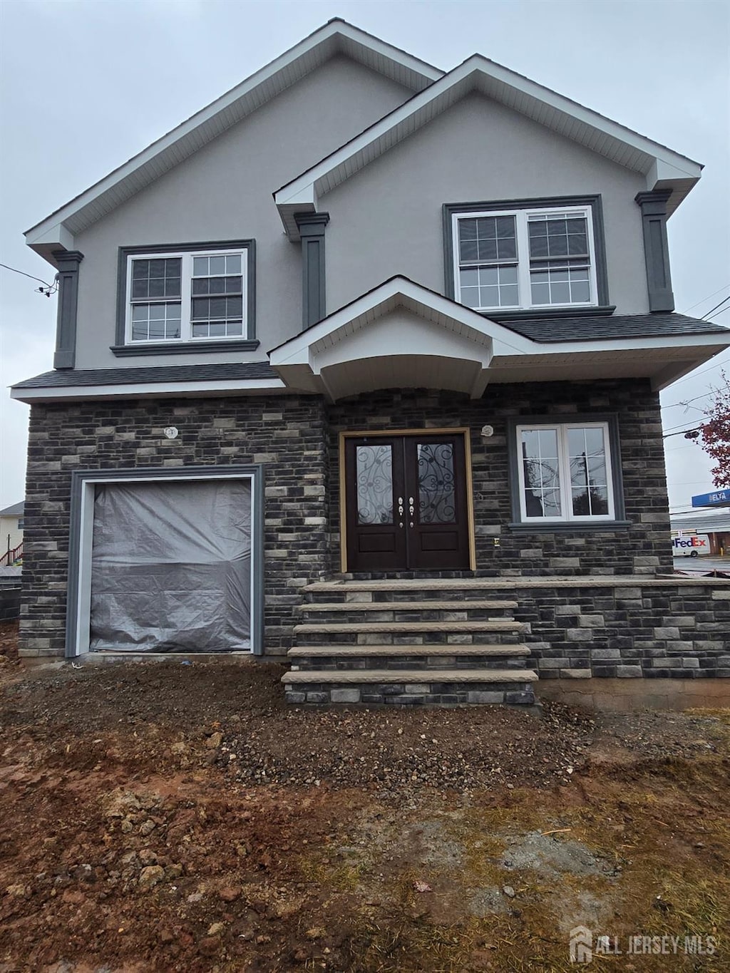 view of front of home featuring french doors