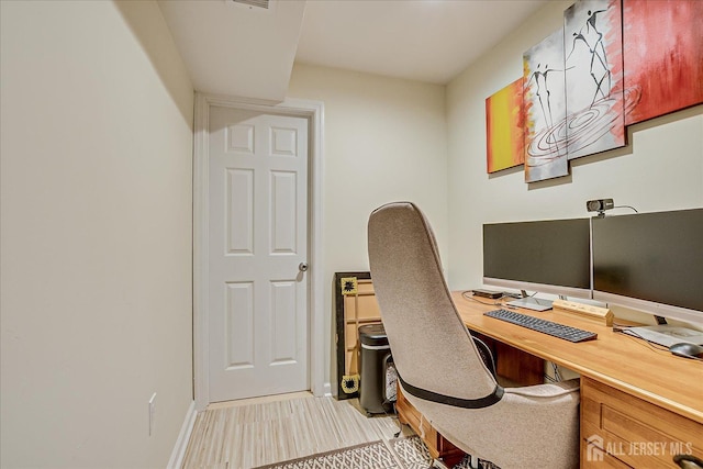 office with baseboards