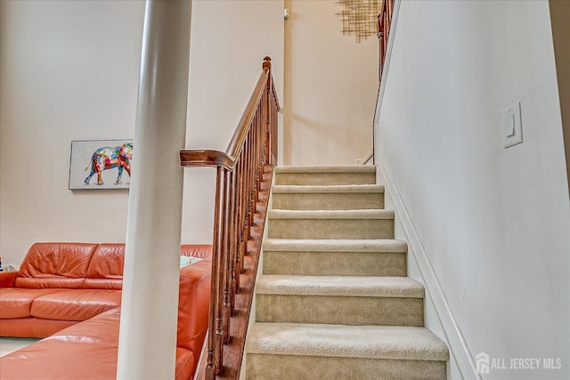 view of stairway
