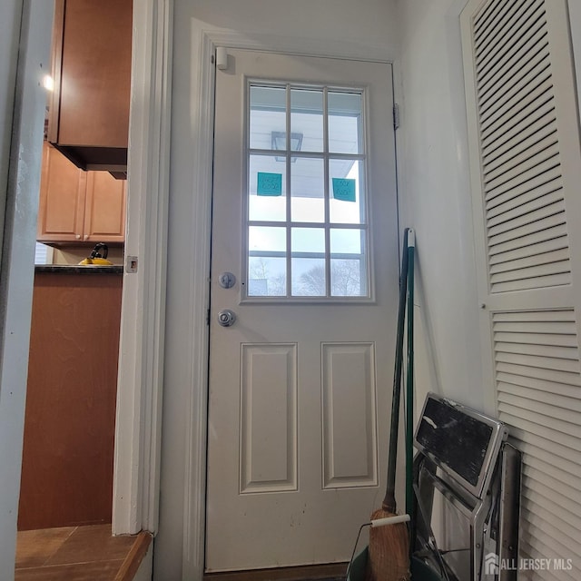 view of doorway to outside