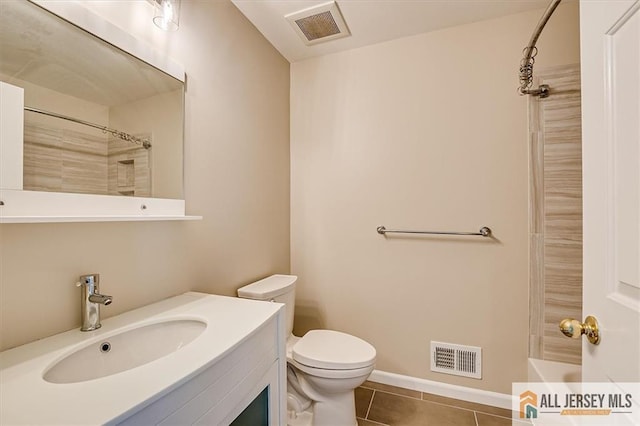 1804 Pheasant Run, South Brunswick, NJ 08852 - bathroom with vanity, tile patterned flooring, toilet, and a shower