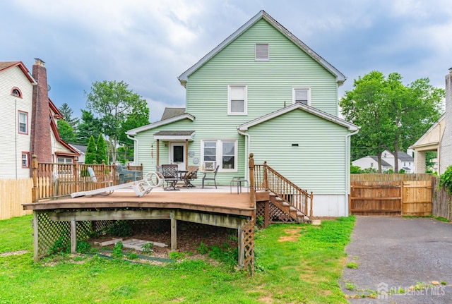 139 Palmer Ave, South Plainfield, NJ 07080 - rear view of property featuring a deck