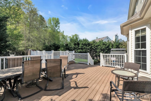 35 Spruce Meadows Dr, Monroe, NJ 08831 - wooden deck with outdoor dining space