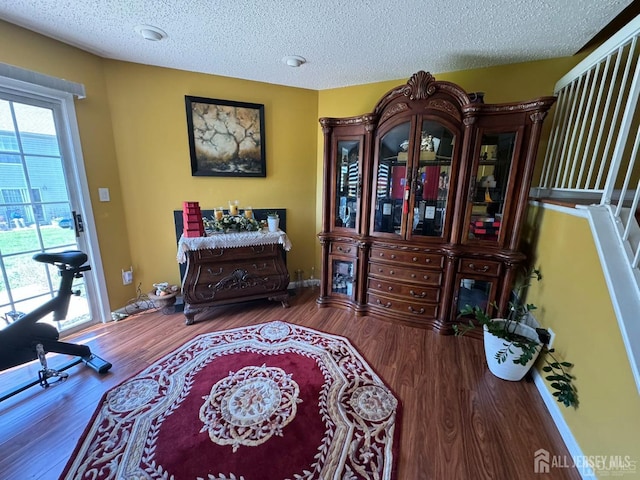 156 Nebula Rd, Piscataway, NJ 08854 - office space with a textured ceiling and wood finished floors