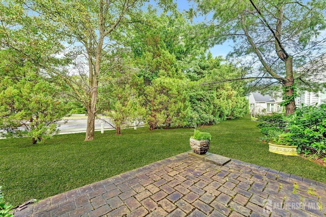 32 Prusakowski Blvd, Sayreville, NJ 08859 - view of grassy yard featuring a patio area