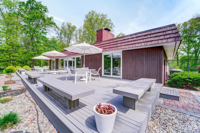 1580 Mountain Top Rd, Bridgewater, NJ 08807 - wooden deck featuring outdoor dining area