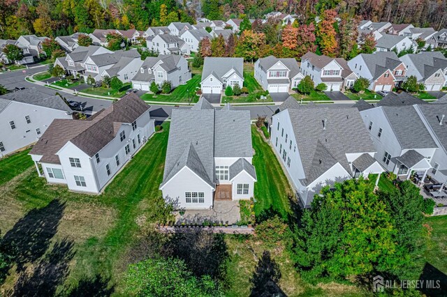 aerial view featuring a residential view