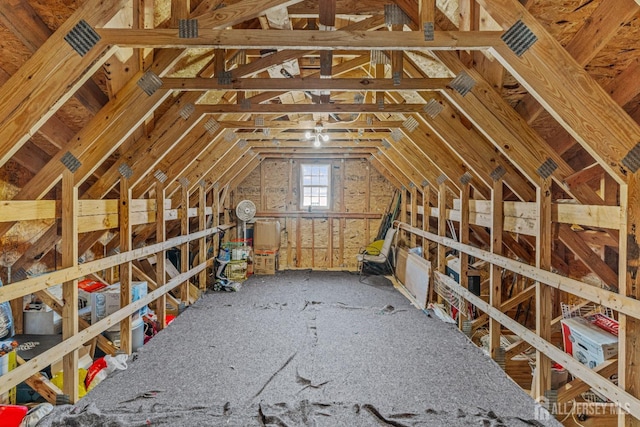 view of attic