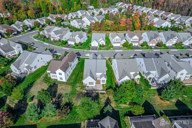 drone / aerial view featuring a residential view