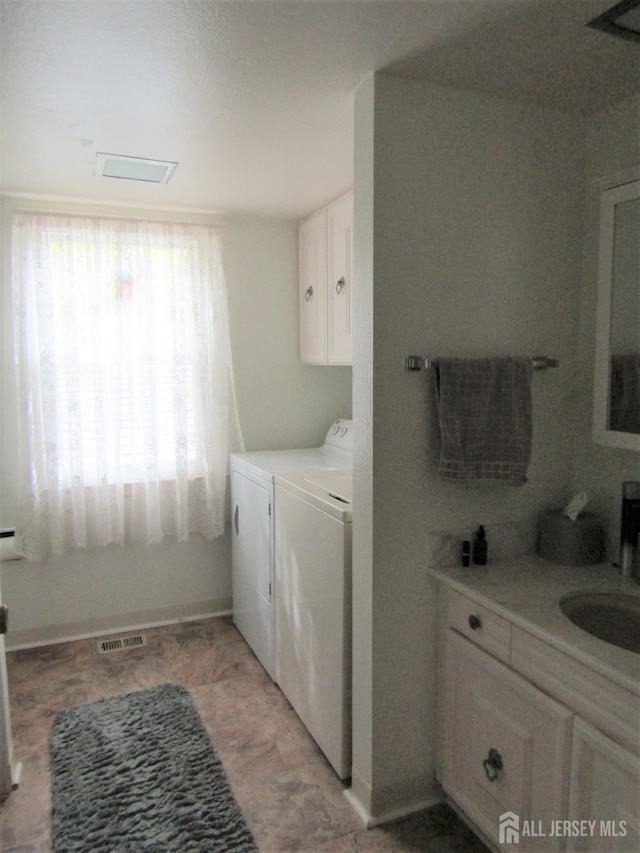 30-N Bradford Ln, Monroe, NJ 08831 - washroom with independent washer and dryer and cabinet space