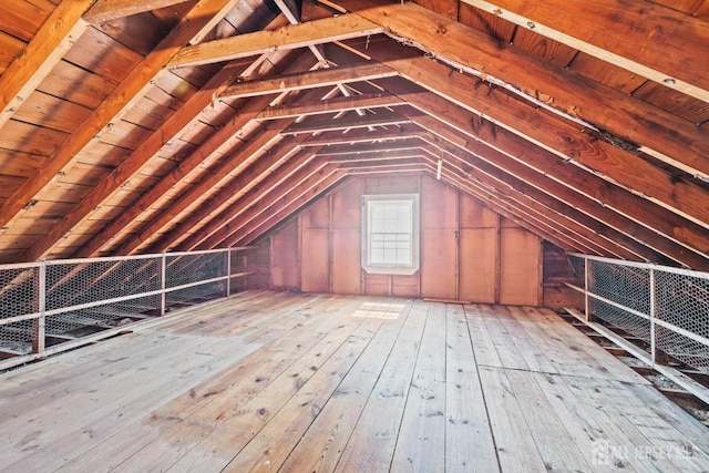 view of attic