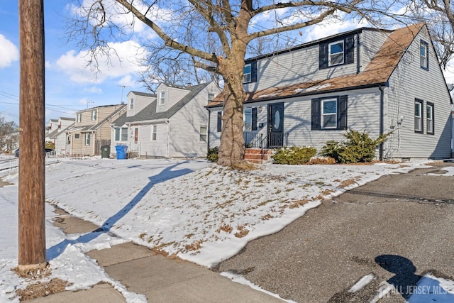 view of front of property with a residential view